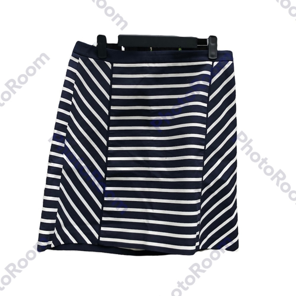 THE LIMITED NAVY BLUE STRIPED PREPPY MINI SKIRT